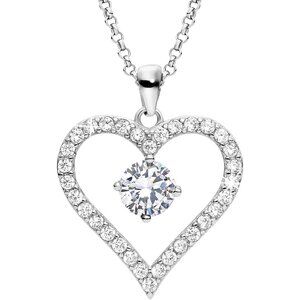 Infinity Heart Necklace for Women. 925 Sterling Silver Heart Necklace for Girlfr